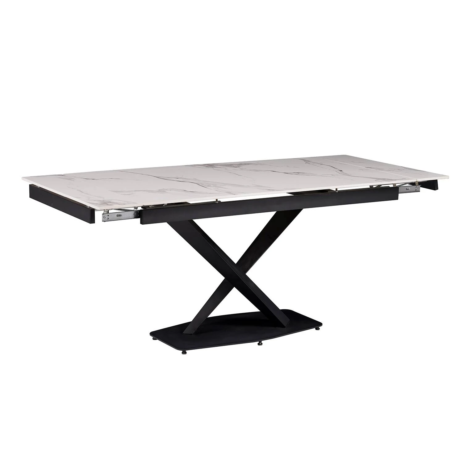 Стіл обідній розкладний DT-2305T Sunrise Ceramic white gloss 140-180x80x76