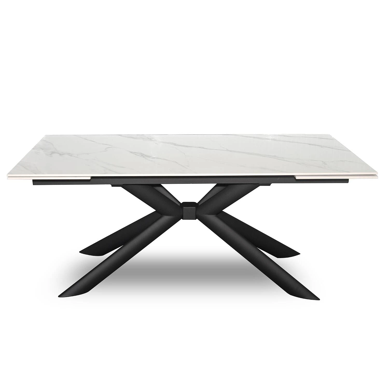 Стіл обідній розкладний T7094C-1826 Vitoria Ceramic snow mountain stone gloss 180-260x90x76
