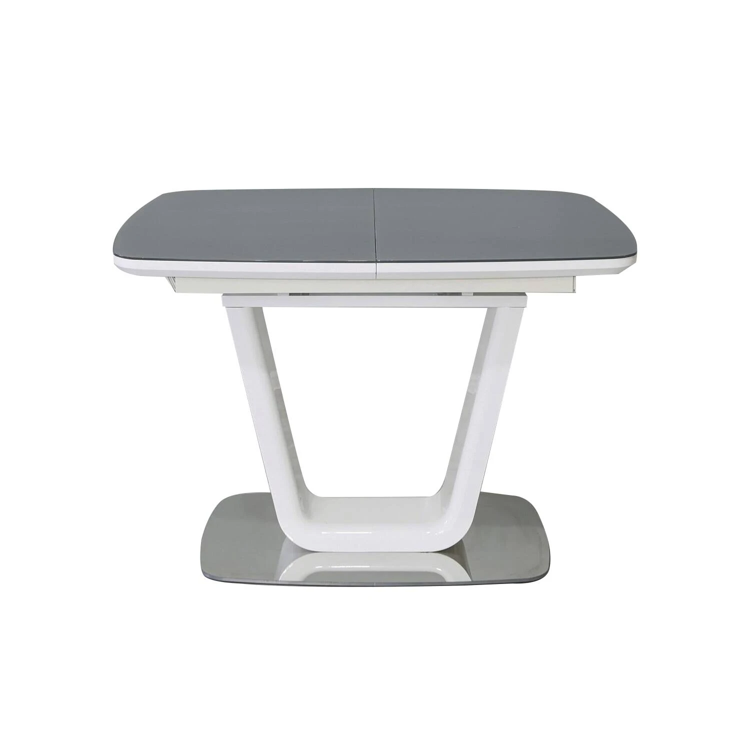 Стіл обідній розкладний DT-9923 Belardo grey/white gloss 110-140x80x76