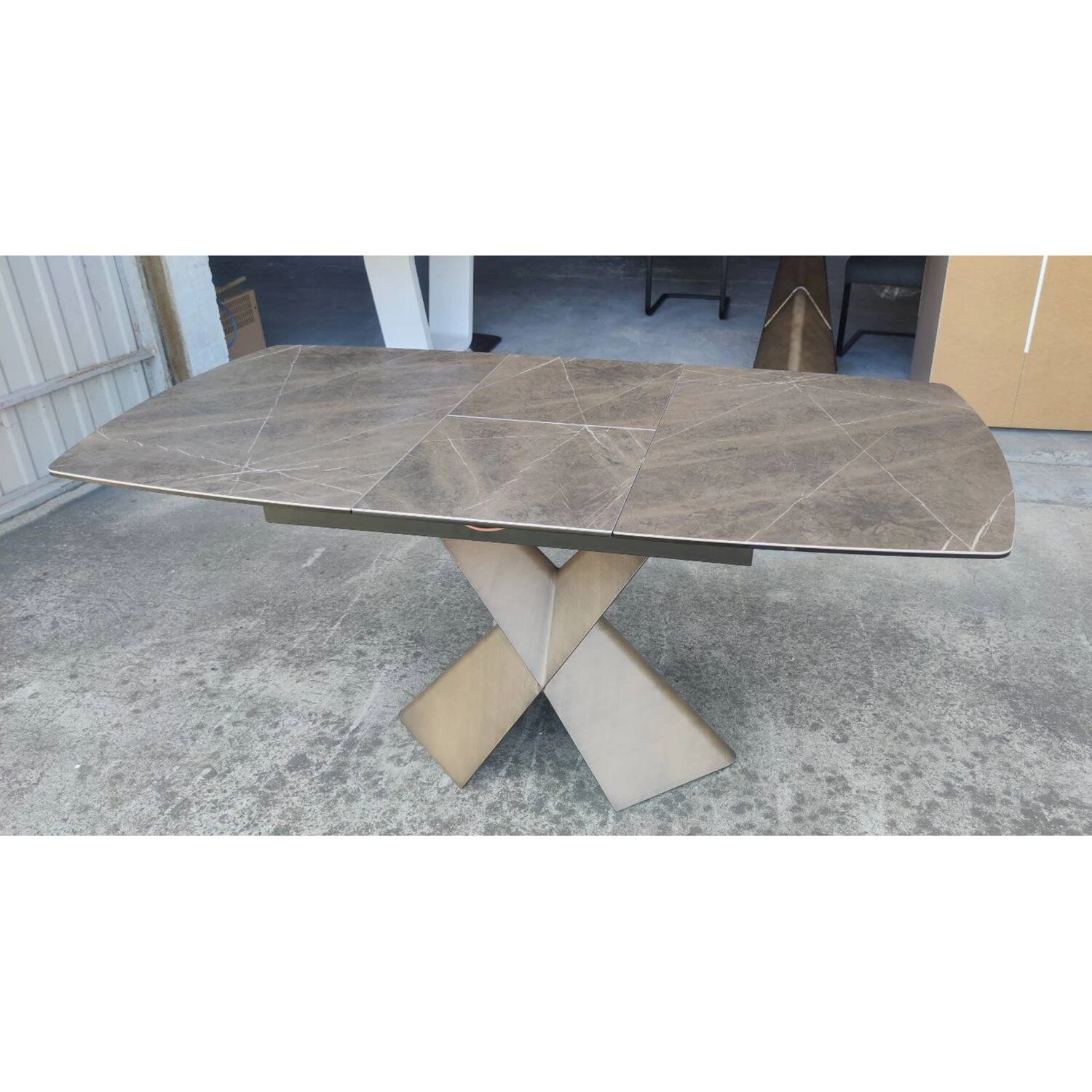 Стіл обідній розкладний T-7703 Cancun Ceramic spain 120-160x80x76