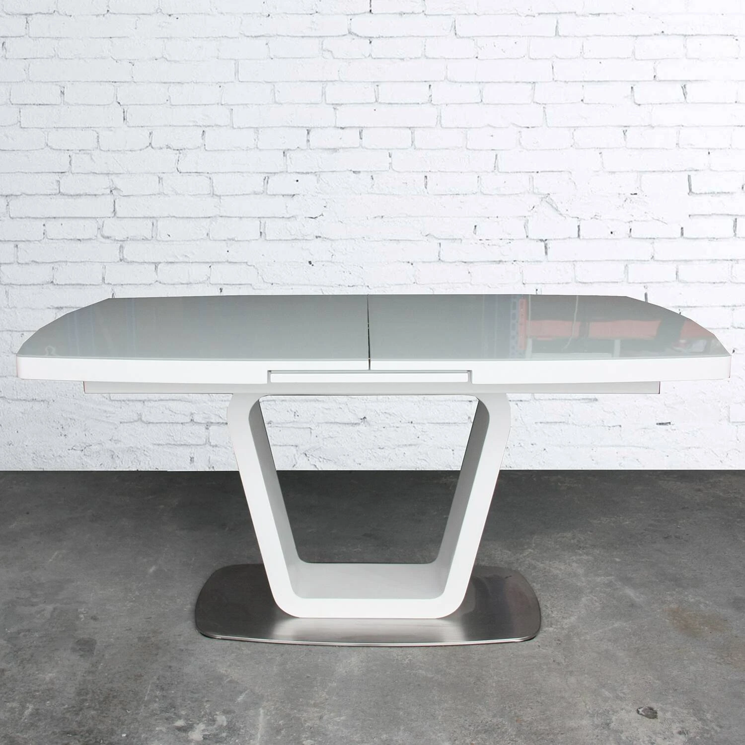Стіл обідній розкладний T7266 Rio white gloss 160-200x90x76