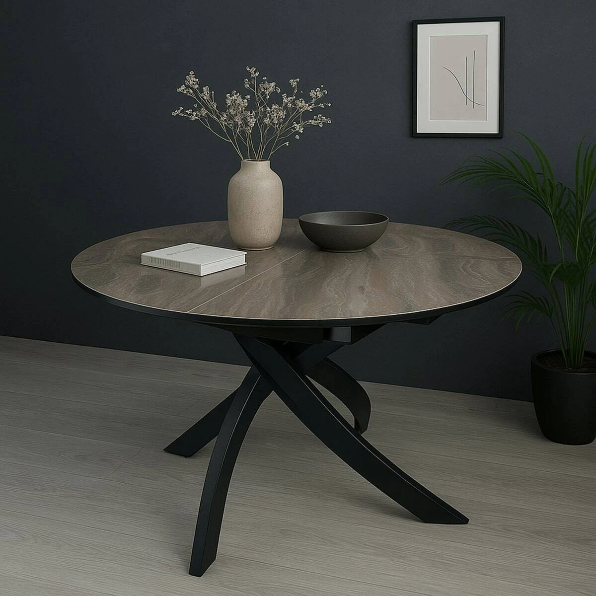Стіл обідній розкладний T-7479 Caezar Ceramic venice brown 120-160x120x76