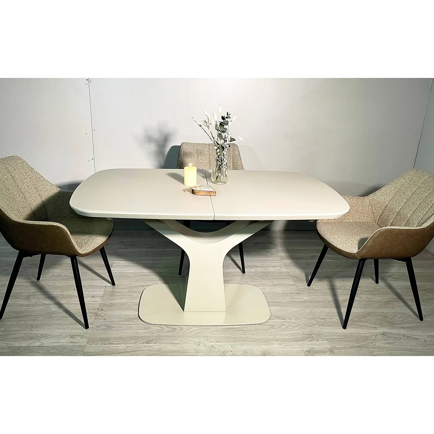 Стіл обідній розкладний T-7083 Utah beige matt BS34+Y04 120-160x80x76