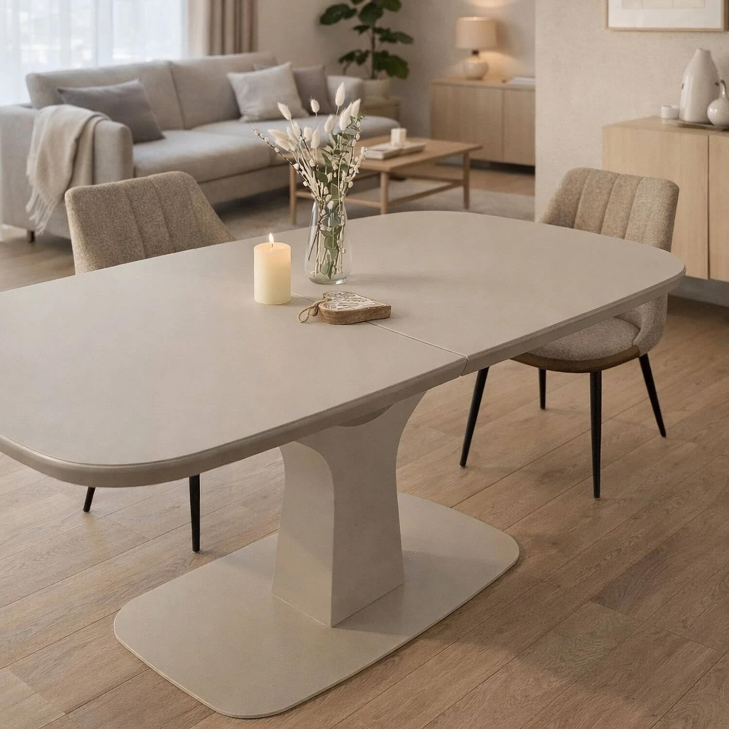 Стіл обідній розкладний T-7083 Utah beige matt BS34+Y04 120-160x80x76