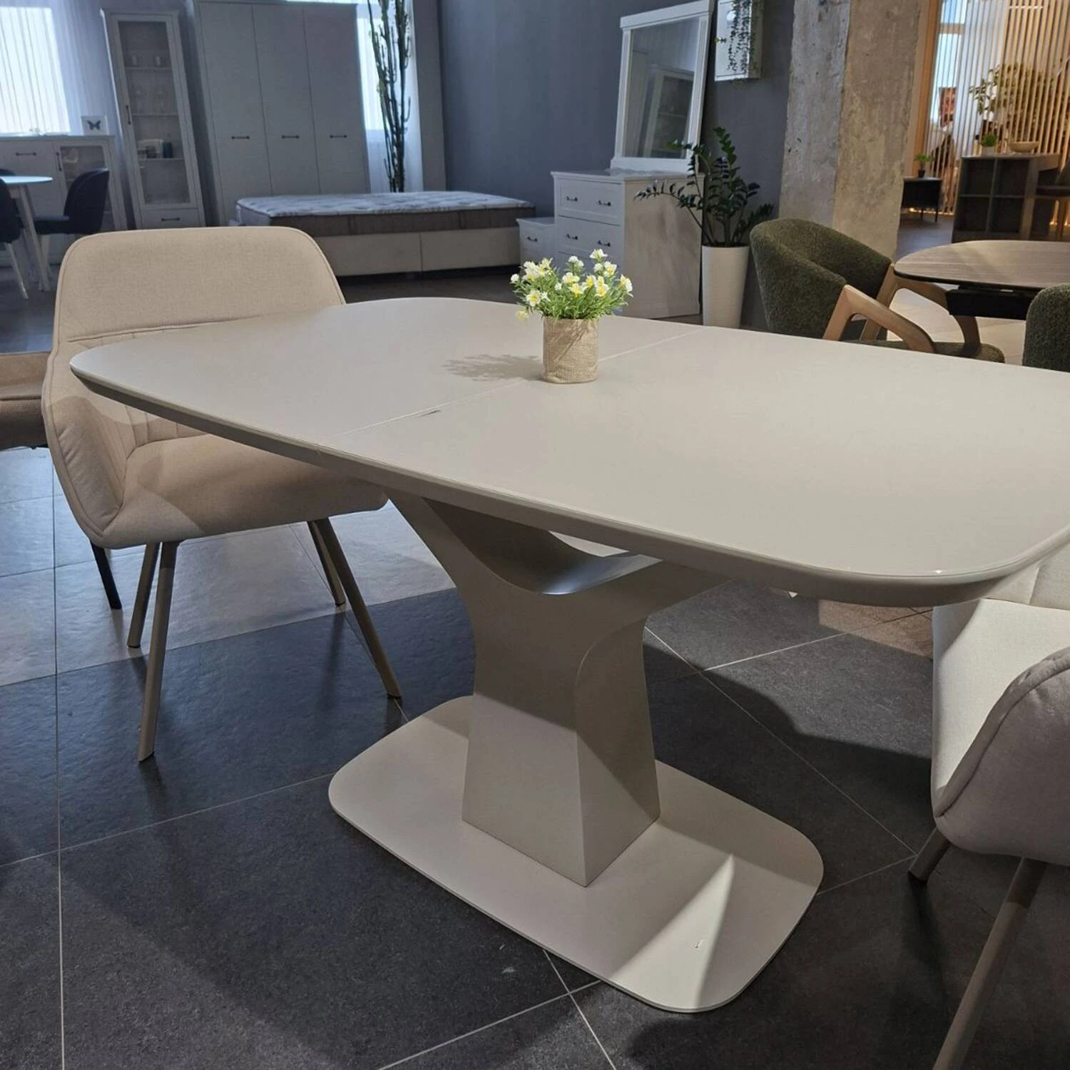 Стіл обідній розкладний T-7083 Utah beige matt BS34+Y04 120-160x80x76