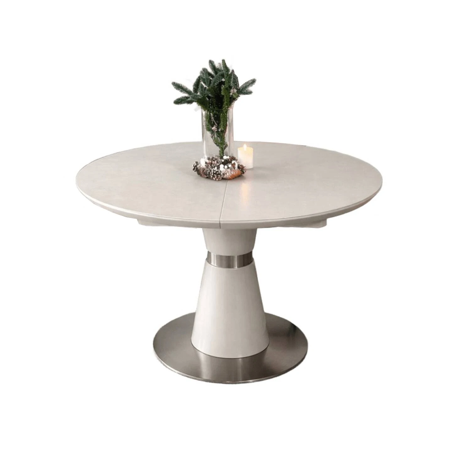 Стіл обідній розкладний T-7257 Cuba Ceramic Arena beige matt 110-140x110x76