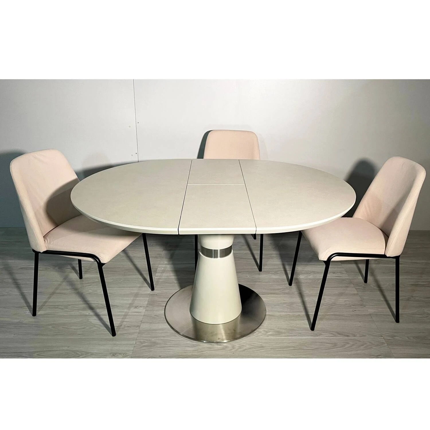 Стіл обідній розкладний T-7257 Cuba Ceramic Arena beige matt 110-140x110x76