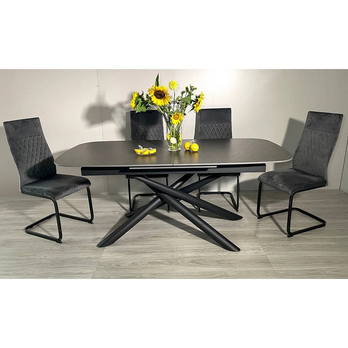Стіл обідній розкладний T7091A Copenhagen Ceramic massa grey matt 180-240x90x76