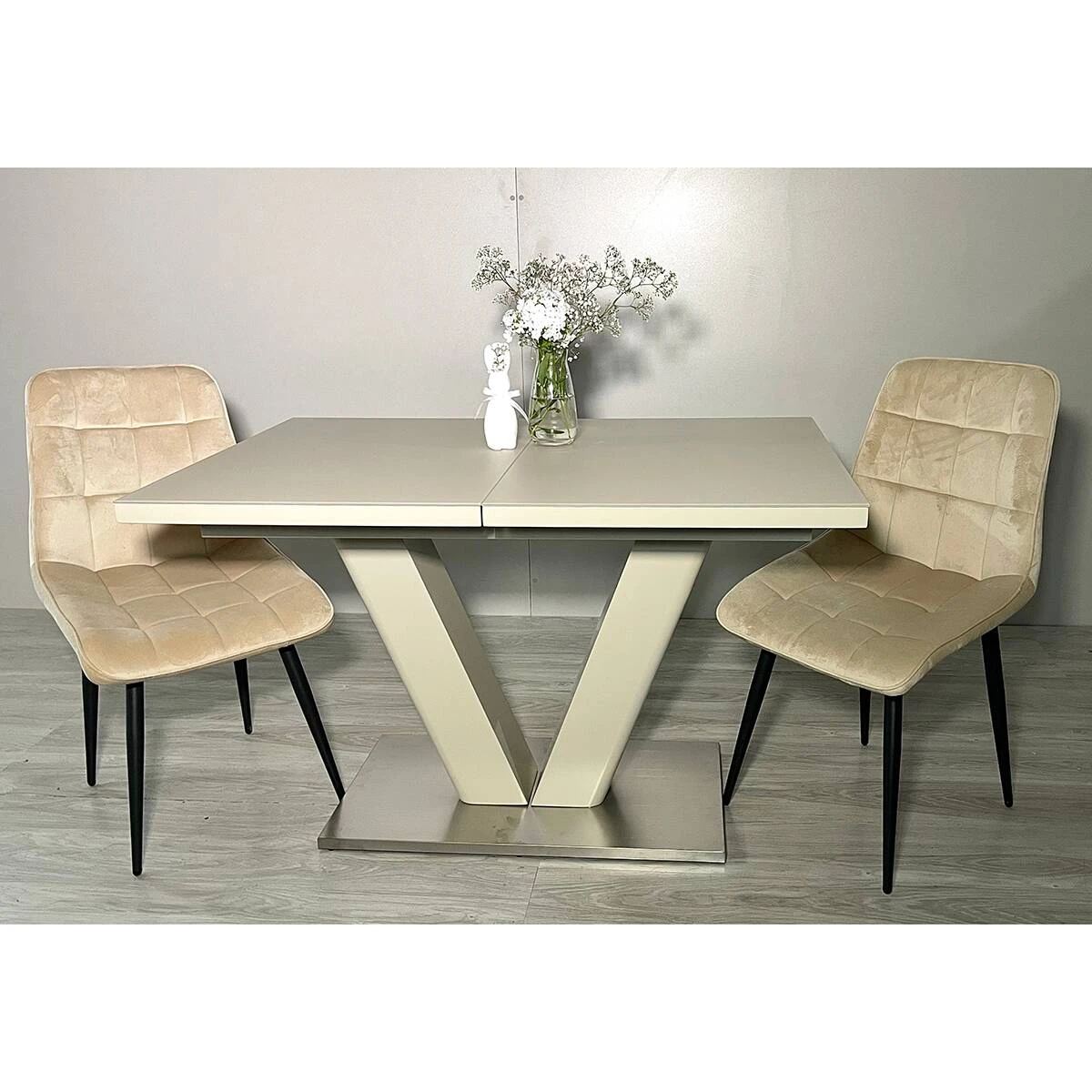 Стіл обідній розкладний T-7052A Lund beige matt (BS34+Y04) 120-160x80x76
