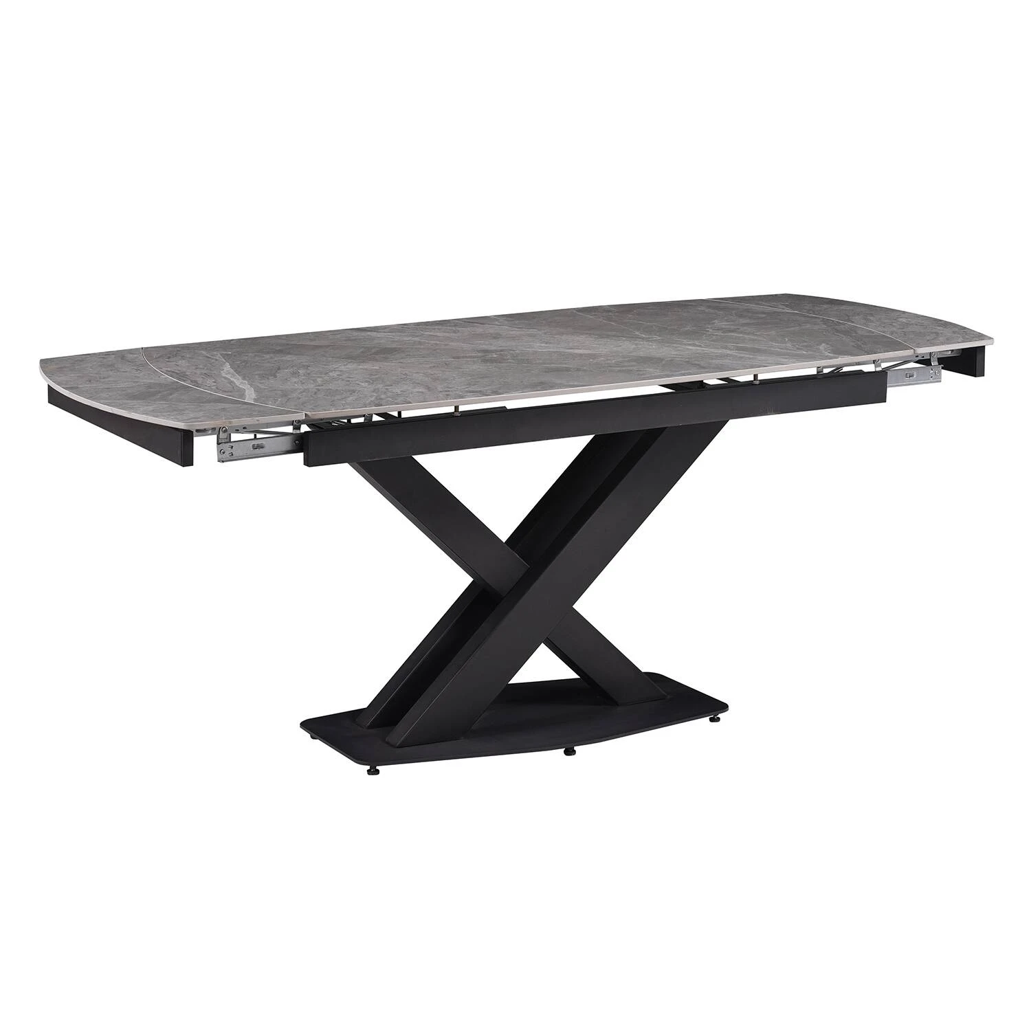 Стіл обідній розкладний DT-2306T Lion Ceramic grey gloss 140-180x80x76