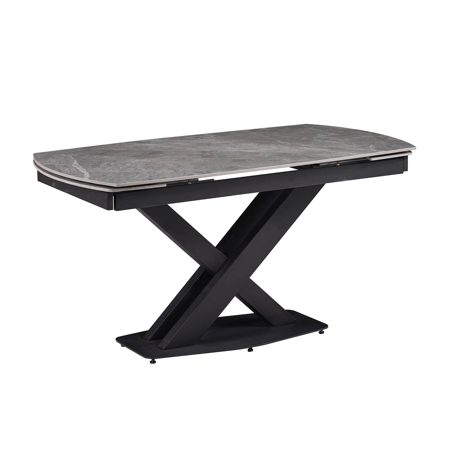 Стіл обідній розкладний DT-2306T Lion Ceramic grey gloss 140-180x80x76