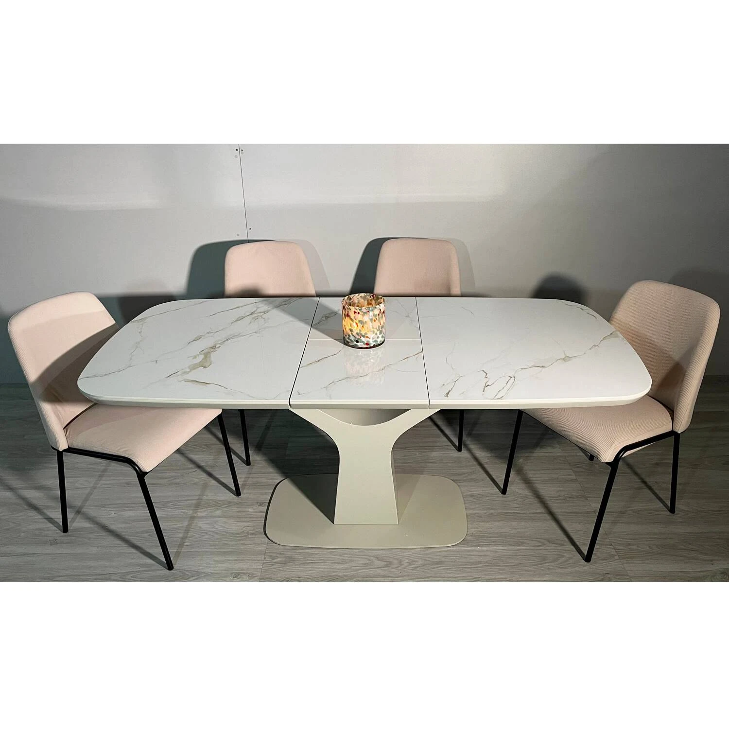 Стіл обідній розкладний Т-7083 Utah Ceramic Sainajin gloss 140-180x80x76