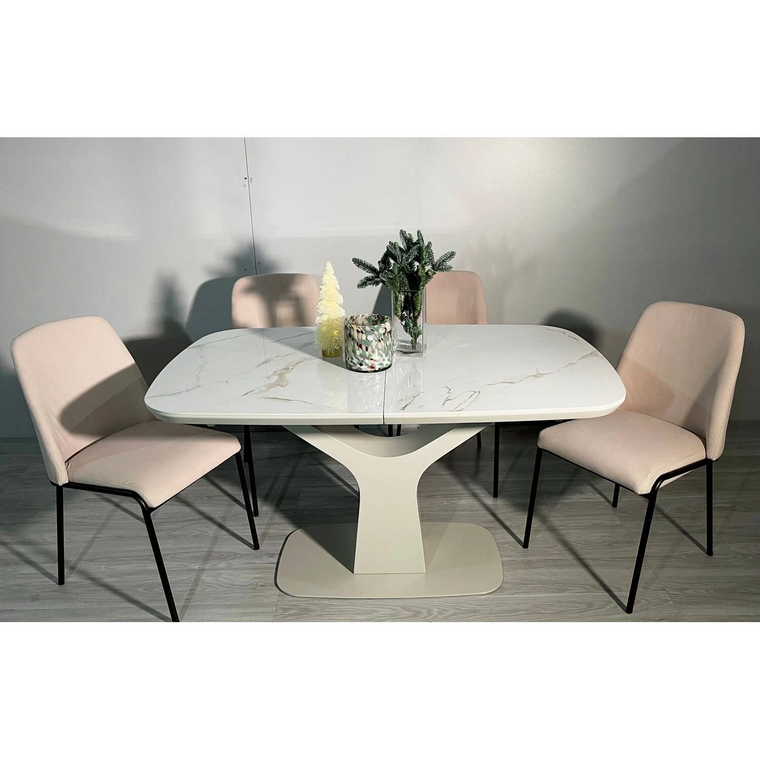 Стіл обідній розкладний Т-7083 Utah Ceramic Sainajin gloss 140-180x80x76