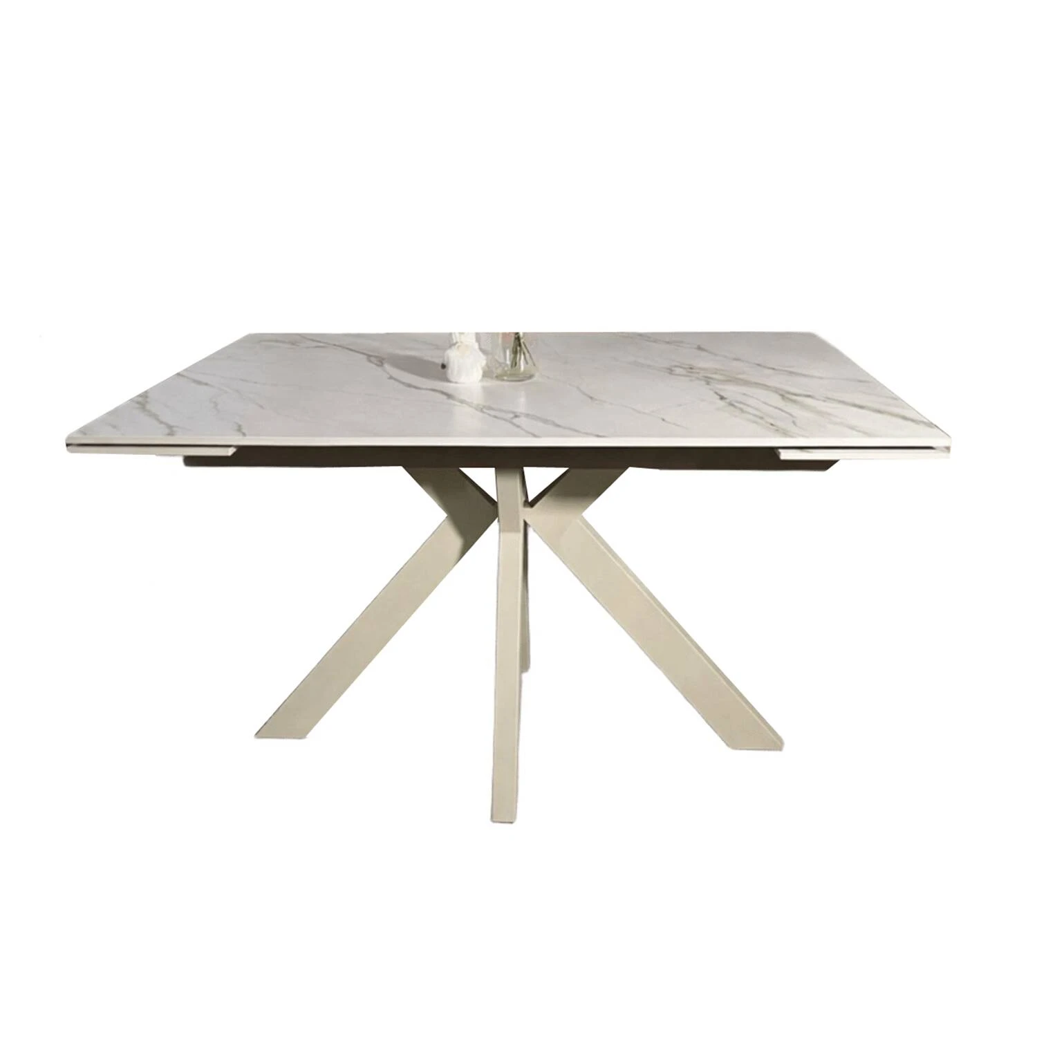 Стіл обідній розкладний T-7554C-1318 Margit Ceramic Inor Liujin white matt 130-180x90x76
