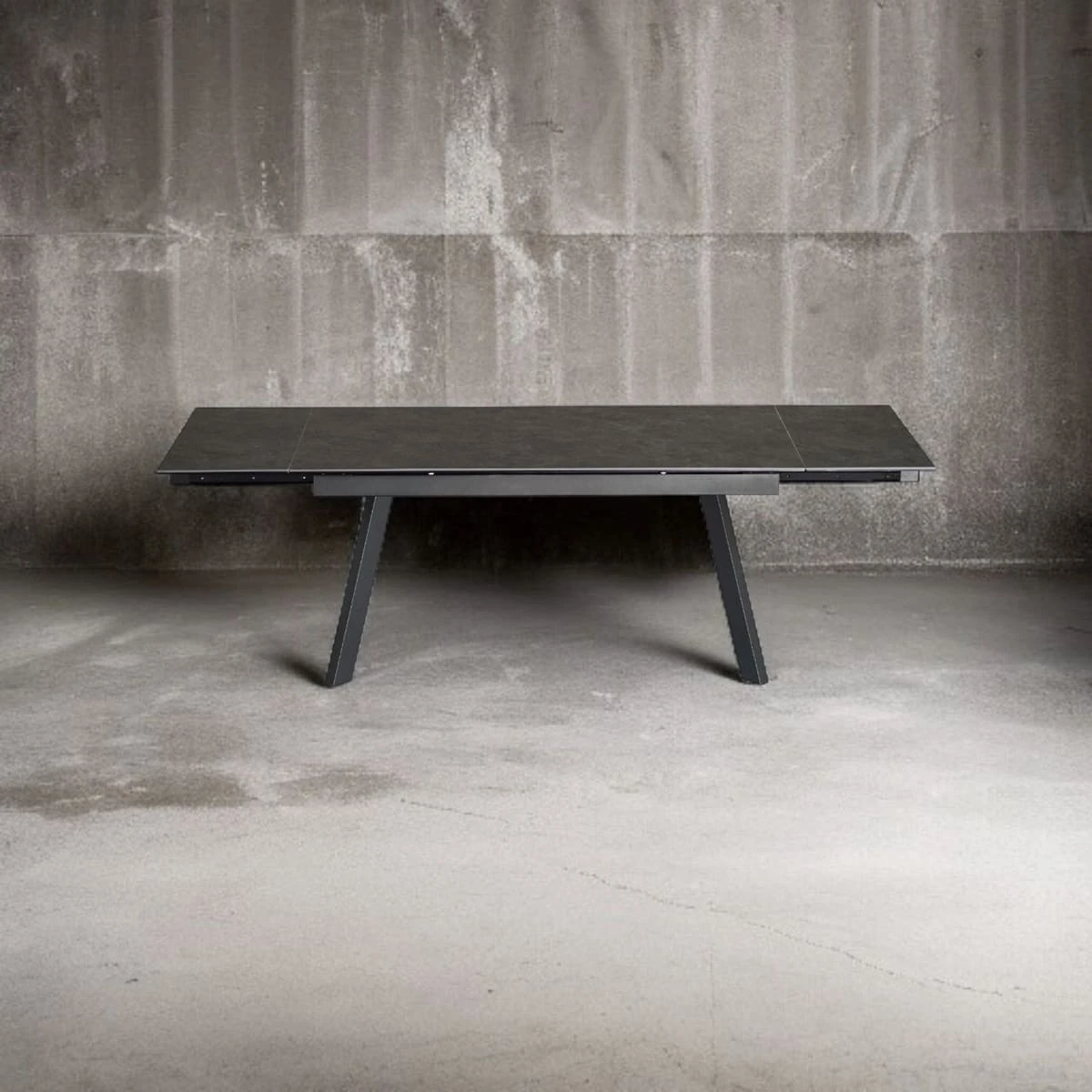 Стіл обідній розкладний T7545C-1624 Denver Ceramic vick dark grey matt 160-240x90x76