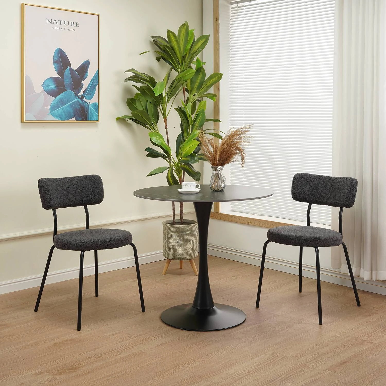 Стіл обідній KT-221C Madison Ceramic black matt 80x80x74