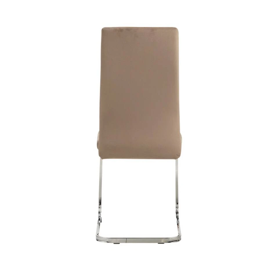 Стілець обідній Ostin DC-22218-2 beige бежевий велюр/хром метал