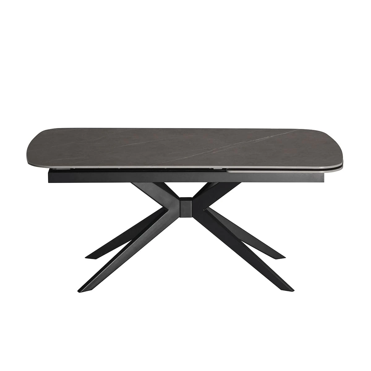 Стіл обідній розкладний T7548-1824 Lisbon Ceramic bulgaria dark grey matt 180-240x90x76