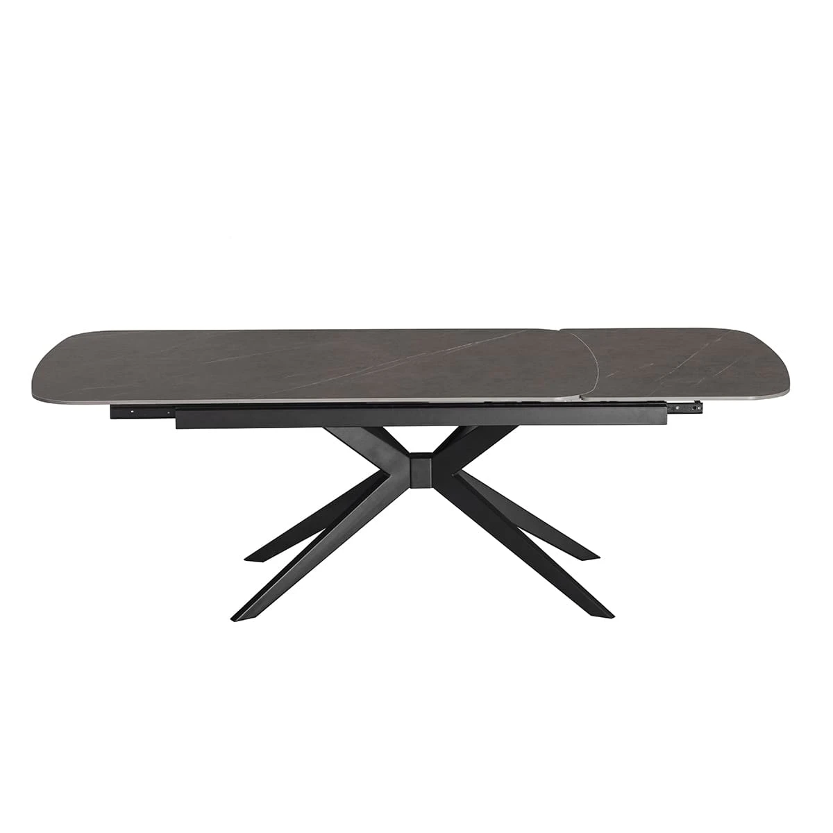 Стіл обідній розкладний T7548-1824 Lisbon Ceramic bulgaria dark grey matt 180-240x90x76