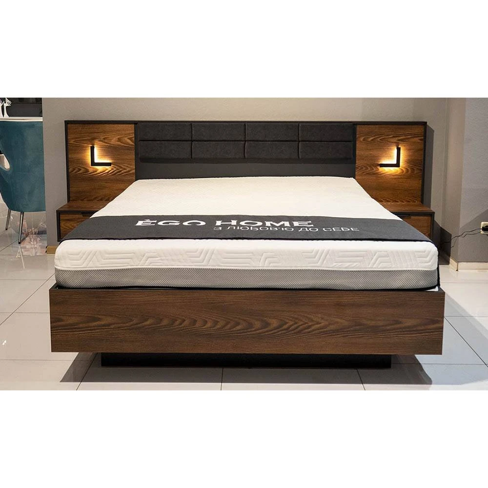 Ліжко з підйомним механізмом Стокгольм 160x200 + 2 тумби з підсвіткою