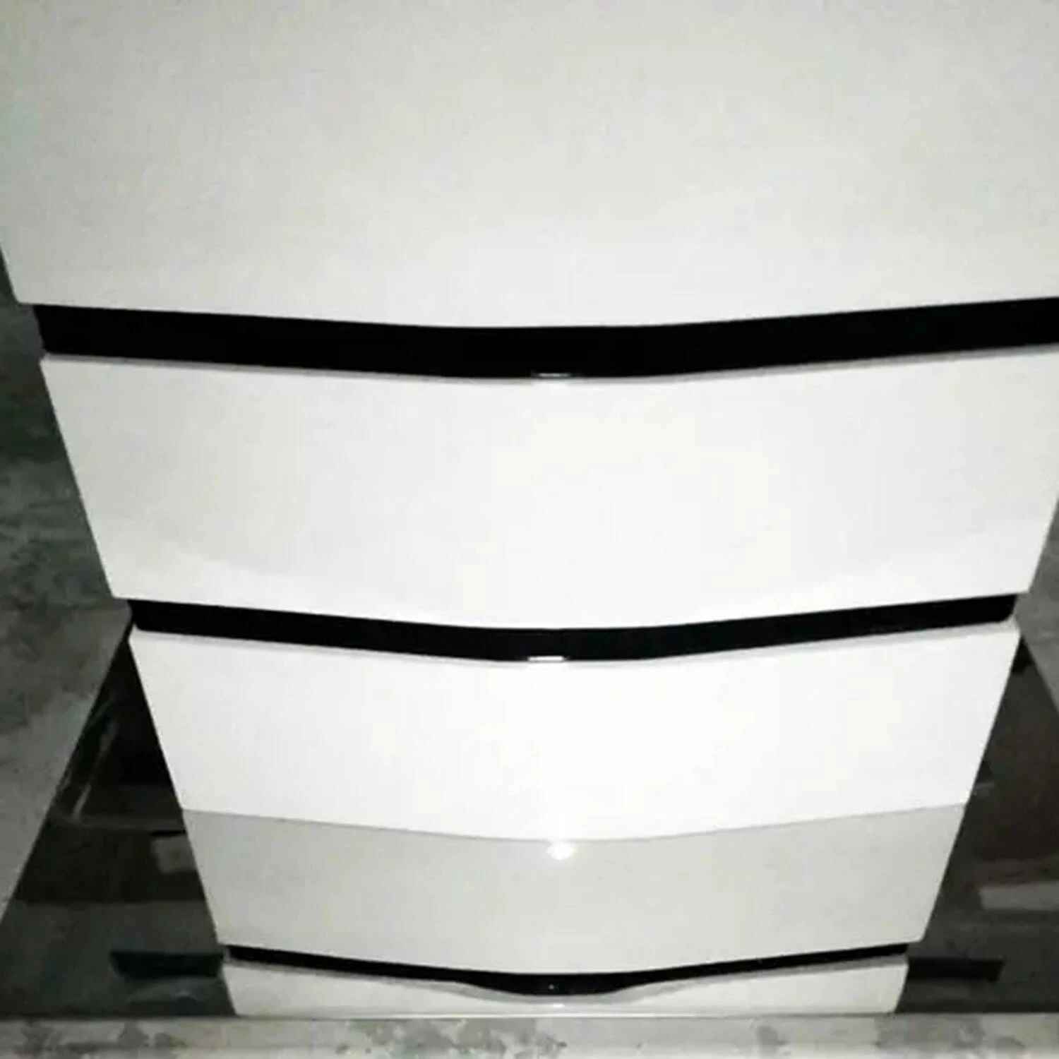 Стіл обідній розкладний DT-9108G Philadelphia white/black gloss 120-160x80x76