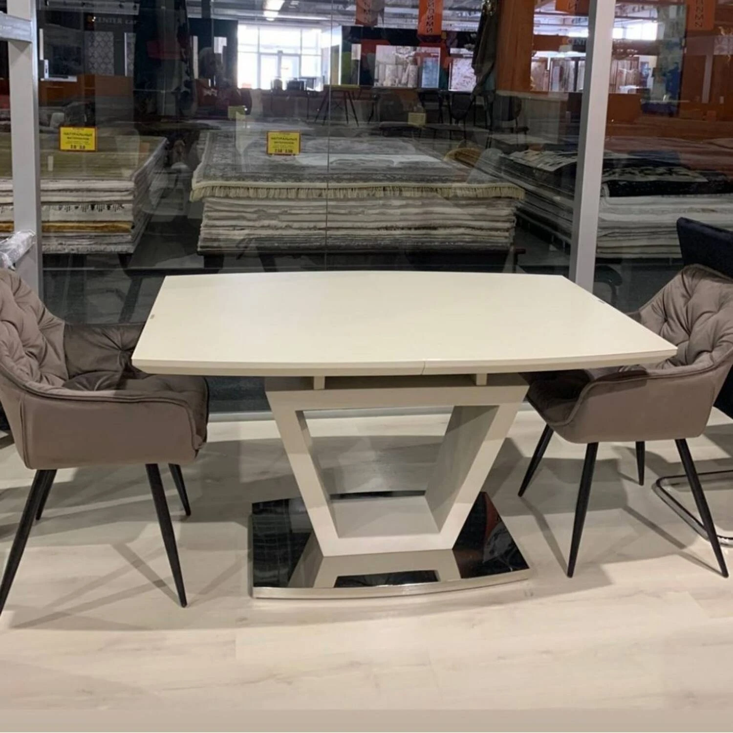 Стіл обідній розкладний DT-9801 Seattle mokko satin 140-180x90x76
