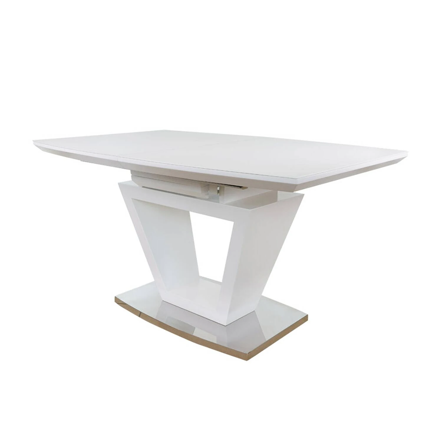 Стіл обідній розкладний DT-9801 Seattle white satin 140-180x90x76