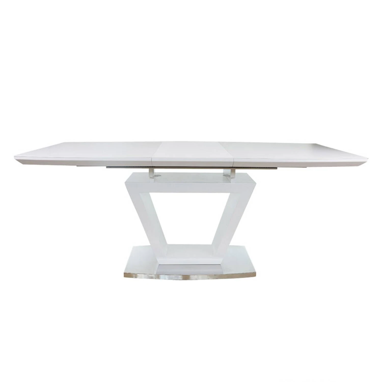 Стіл обідній розкладний DT-9801 Seattle white satin 140-180x90x76