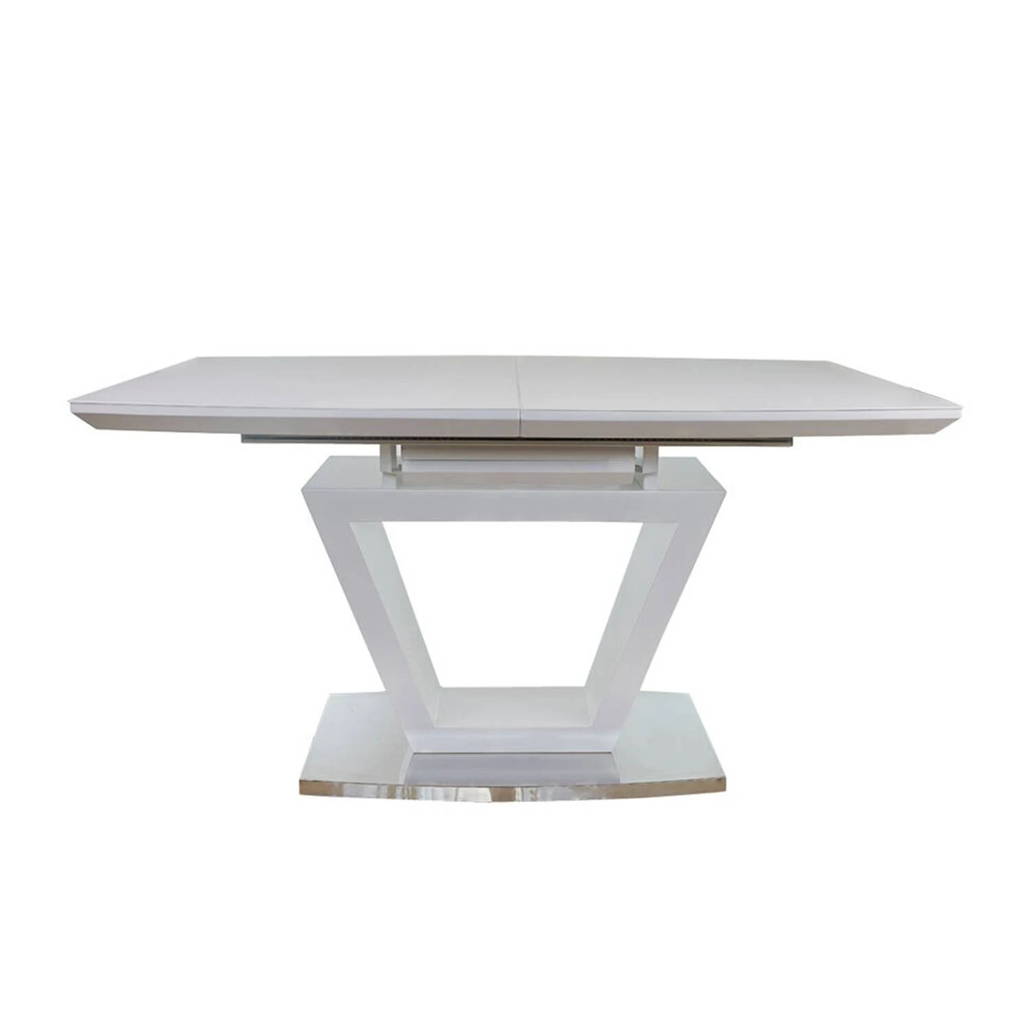Стіл обідній розкладний DT-9801 Seattle white satin 140-180x90x76