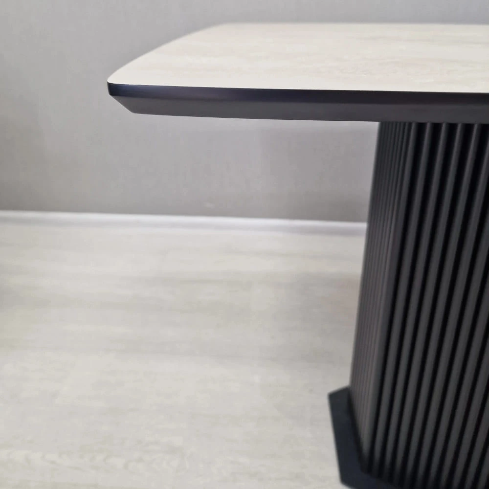 Стіл обідній прямокутний розкладний Starwood B-Wood Shark 160-200 см HPL AGT 391 бежевий