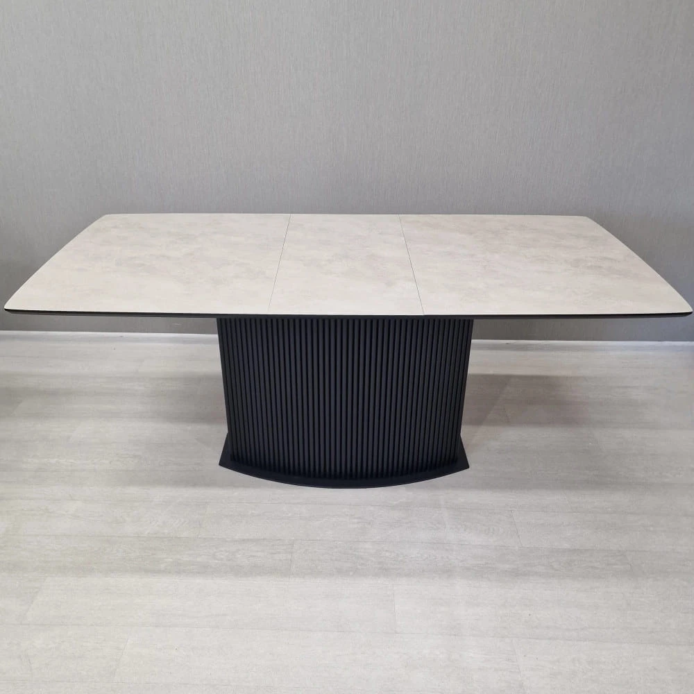 Стіл обідній прямокутний розкладний Starwood B-Wood Shark 160-200 см HPL AGT 391 бежевий