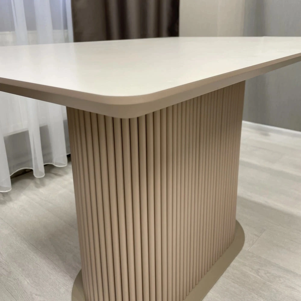Стіл обідній прямокутний нерозкладний Starwood B-Wood 140х80-90 см HPL Arpa 0737 Erre бежевий