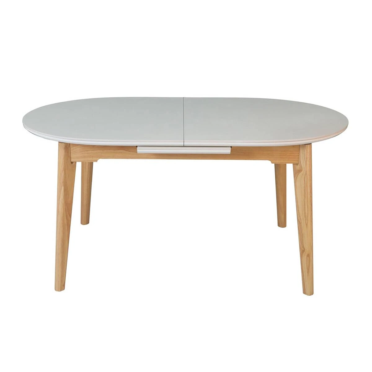 Стіл обідній розкладний Alberto Ceramic 160-200x90x76 бежевий матовий/дерево
