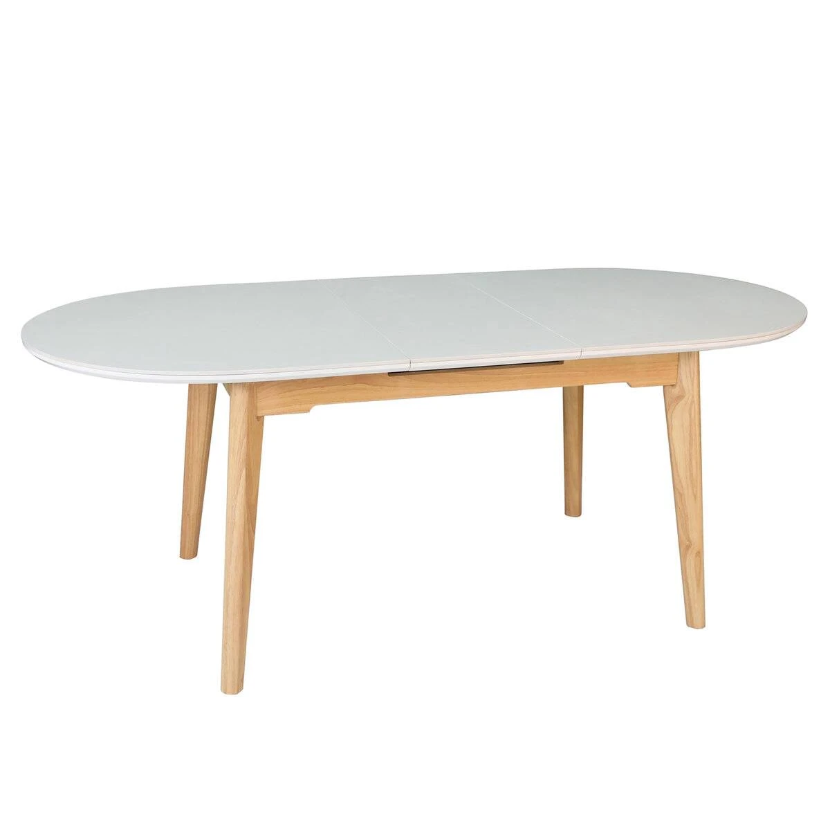 Стіл обідній розкладний Alberto Ceramic 160-200x90x76 бежевий матовий/дерево