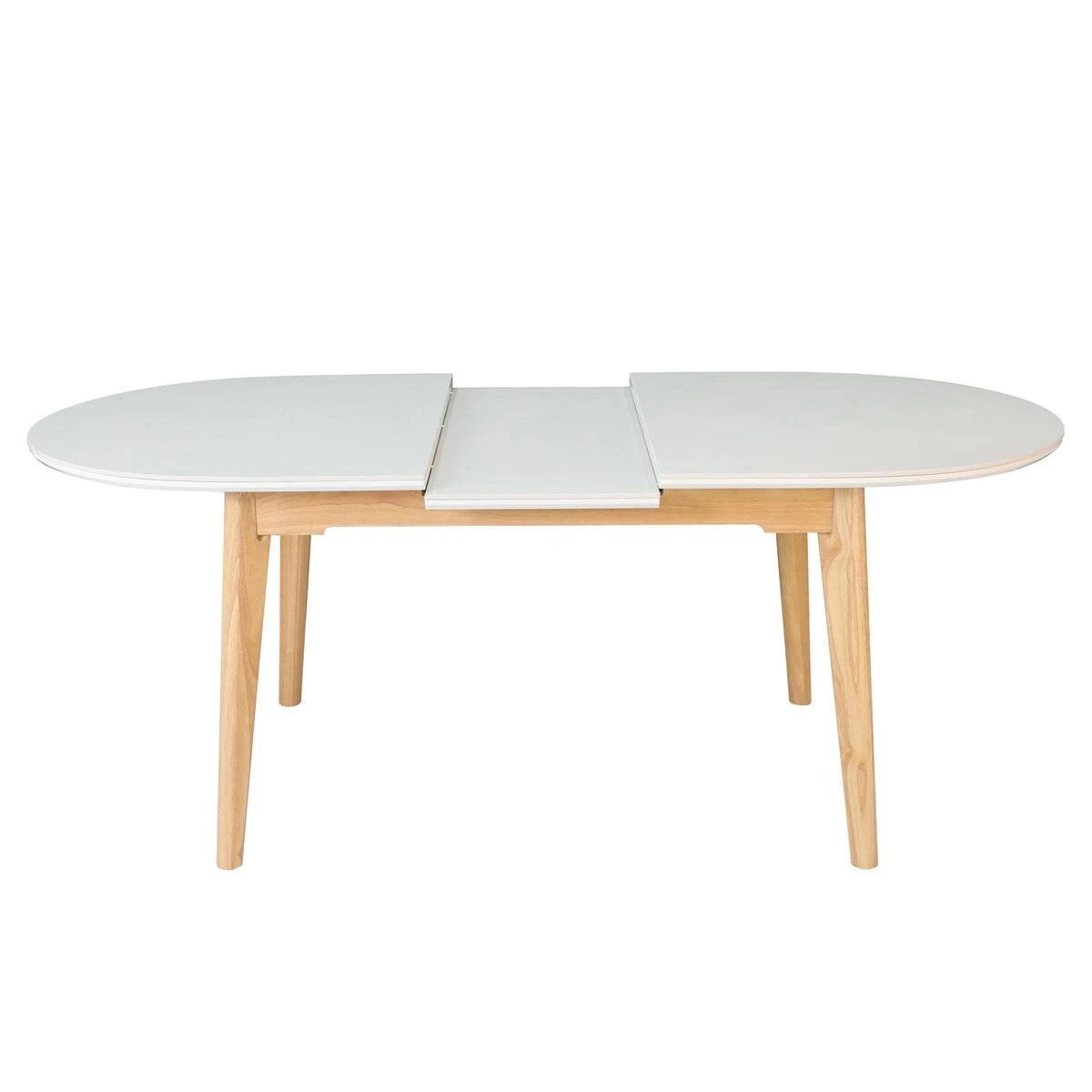Стіл обідній розкладний Alberto Ceramic 160-200x90x76 бежевий матовий/дерево