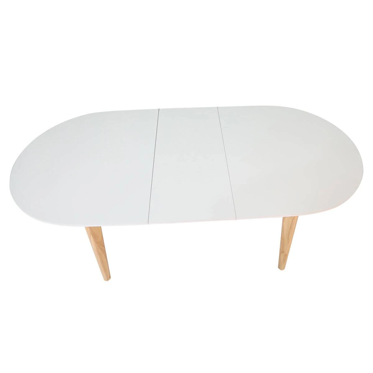 Стіл обідній розкладний Alberto Ceramic 160-200x90x76 бежевий матовий/дерево