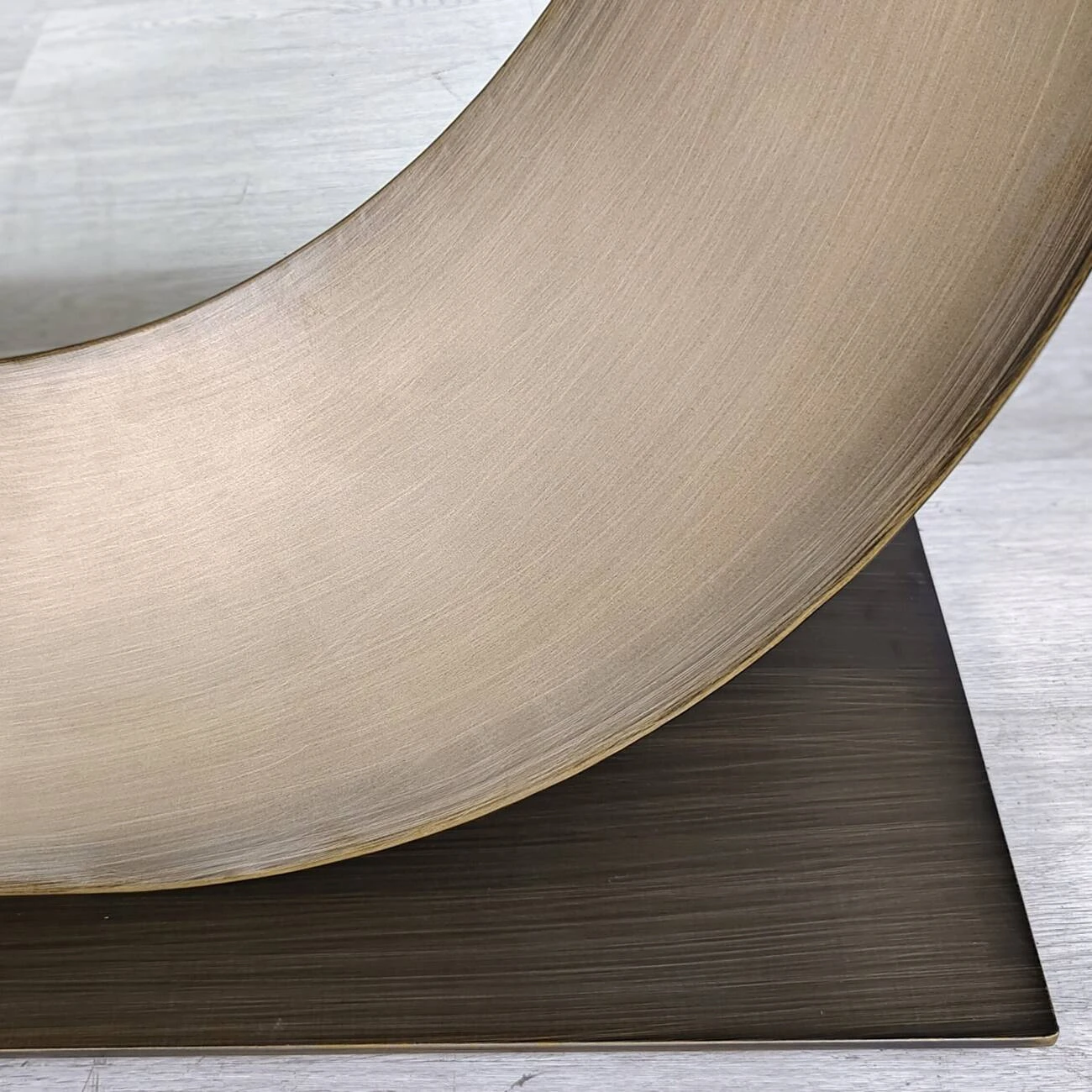 Стіл обідній розкладний Amelia Ceramic 160-240x90x75 чорний матовий/бронзовий (кераміка+метал)