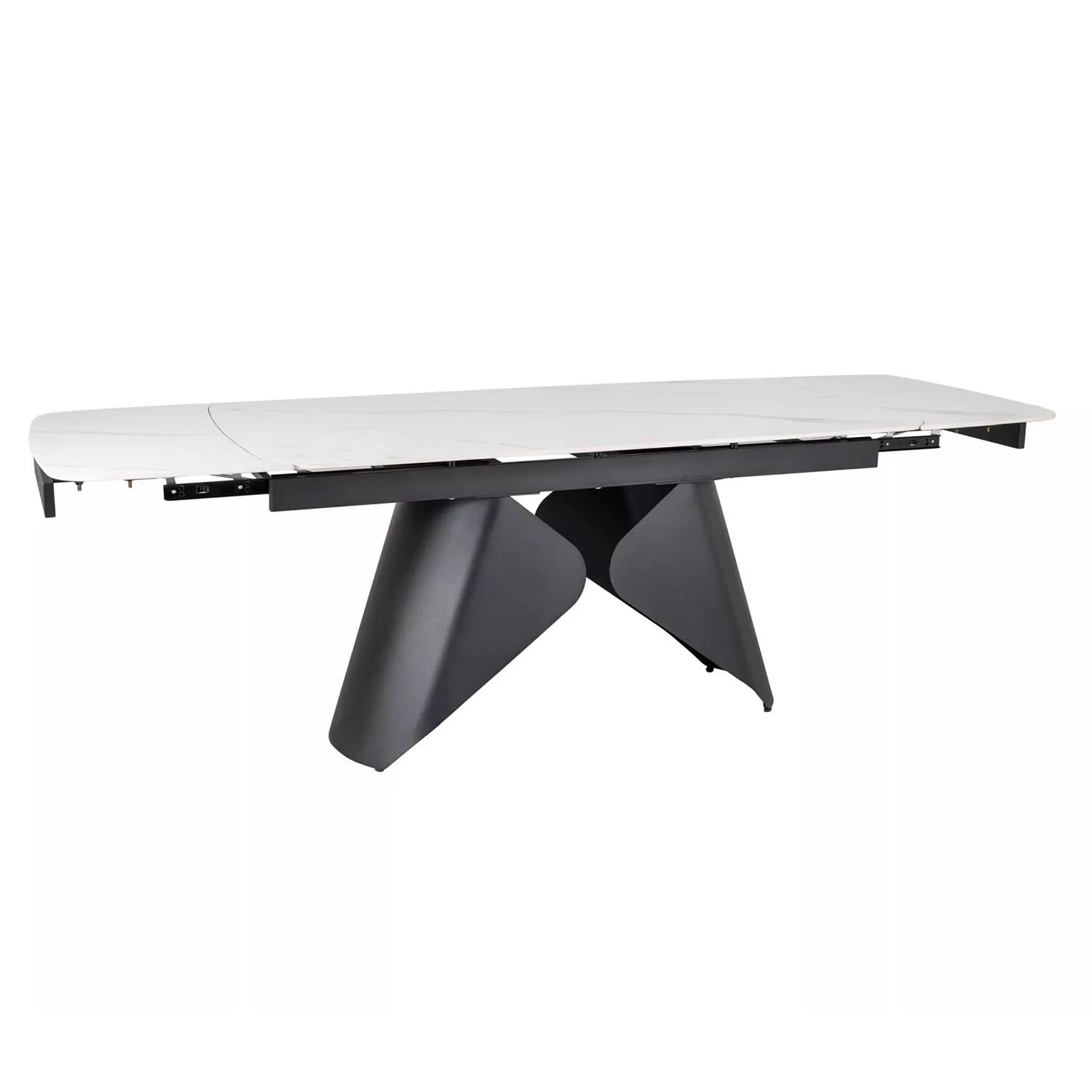 Стіл обідній розкладний Signal Armando 160-240x90x77 білий/чорний