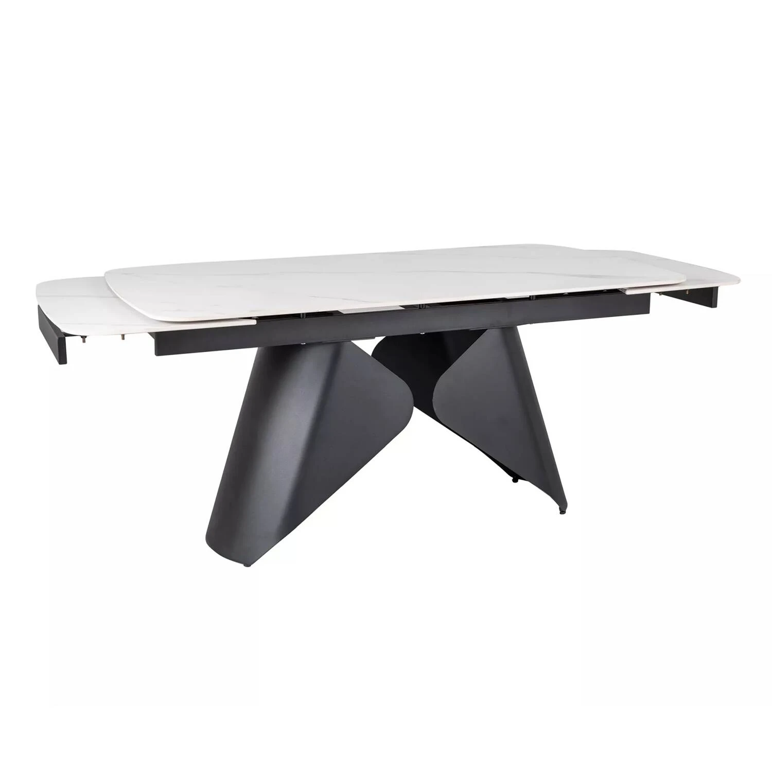 Стіл обідній розкладний Signal Armando 160-240x90x77 білий/чорний
