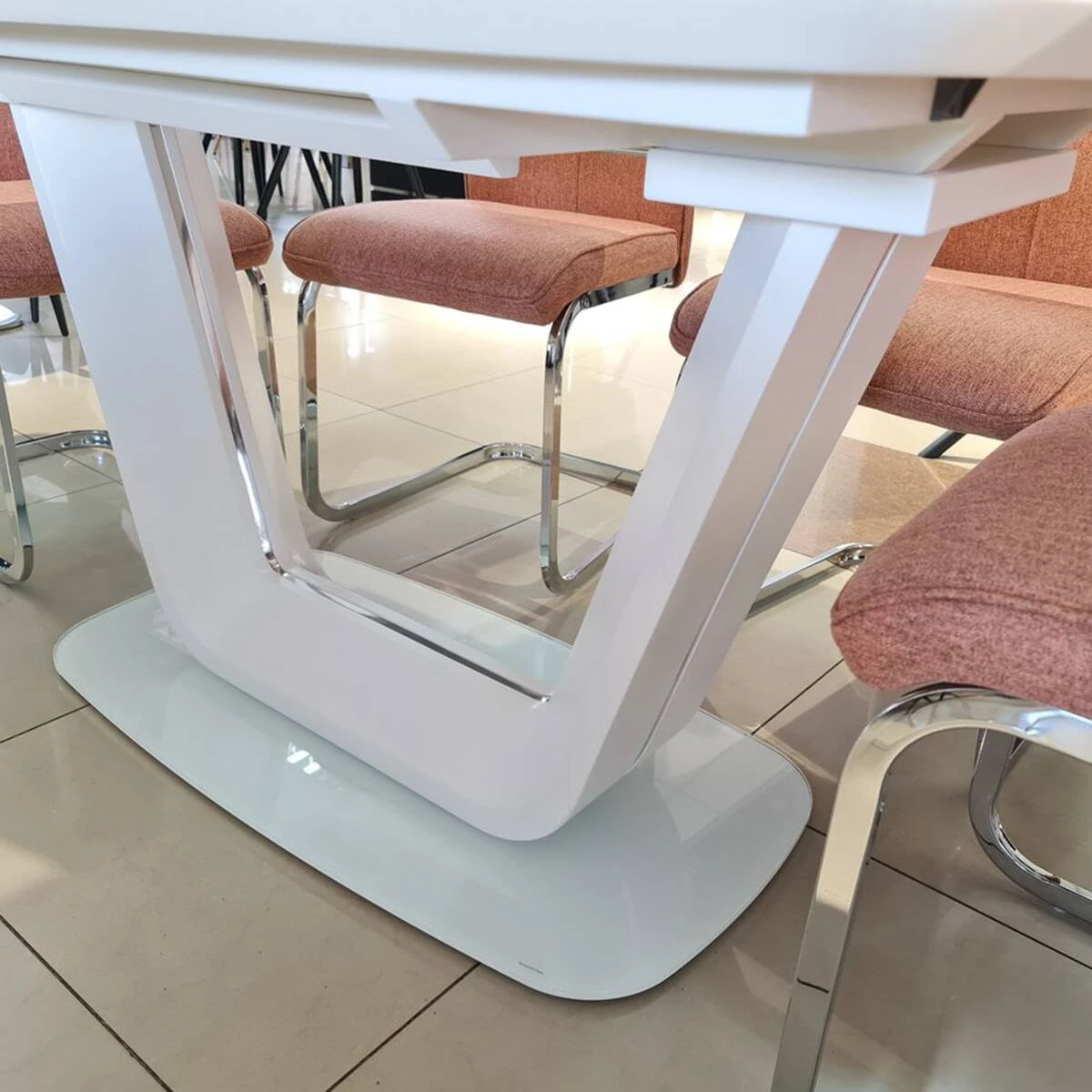 Стіл обідній розкладний Signal Armani 160-220x90x76 білий матовий