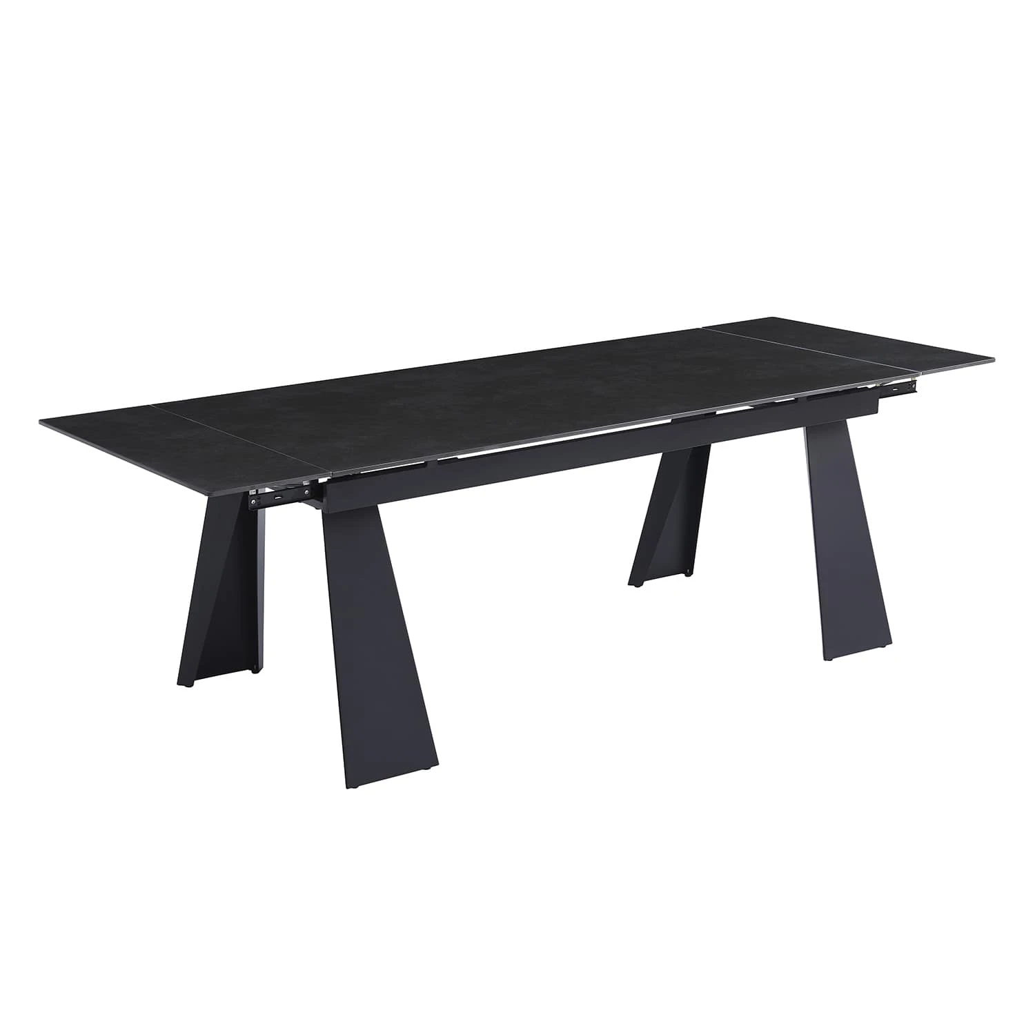 Стіл обідній розкладний Arnold Ceramic 180-240x90x76 wic dark grey матовий/чорний (кераміка+метал)