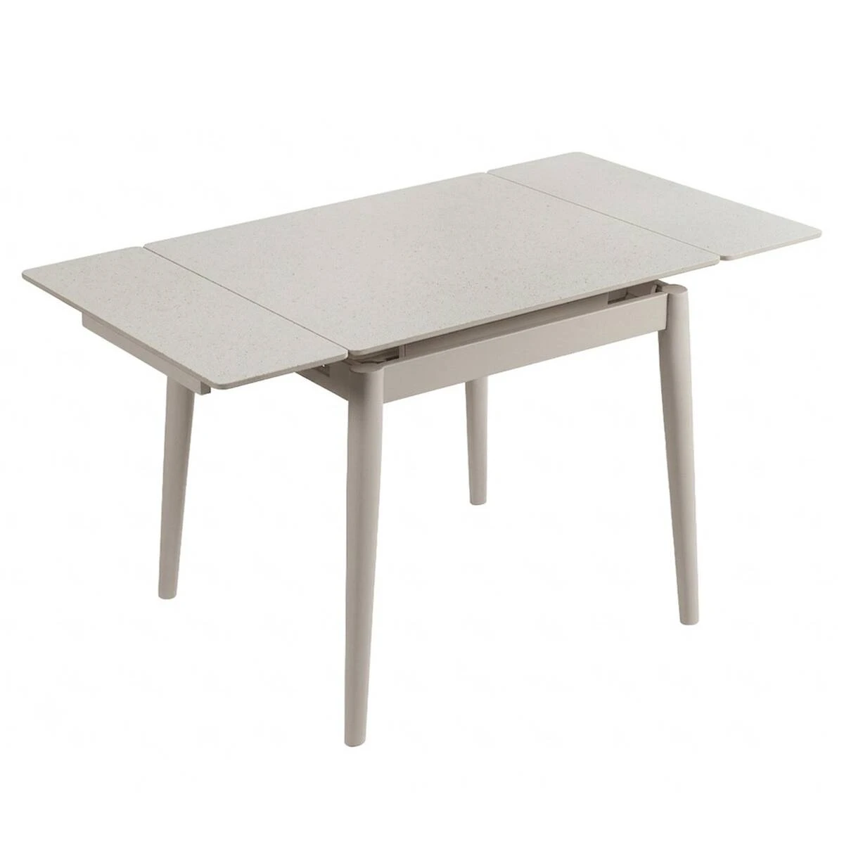 Стіл обідній розкладний Avento Ceramic 80-130x80x75 білий/кашемір