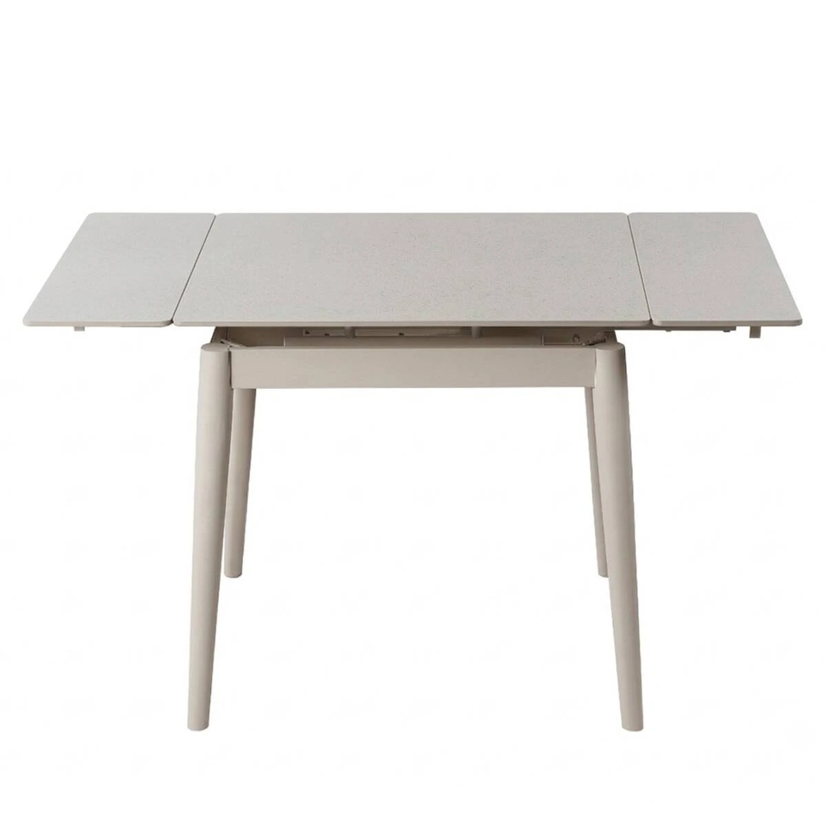 Стіл обідній розкладний Avento Ceramic 80-130x80x75 білий/кашемір