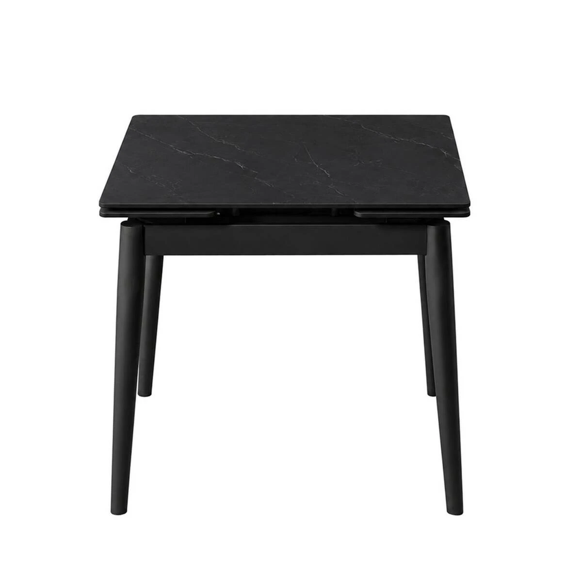 Стіл обідній розкладний Avento Ceramic 80-130x80x75 чорний/чорний