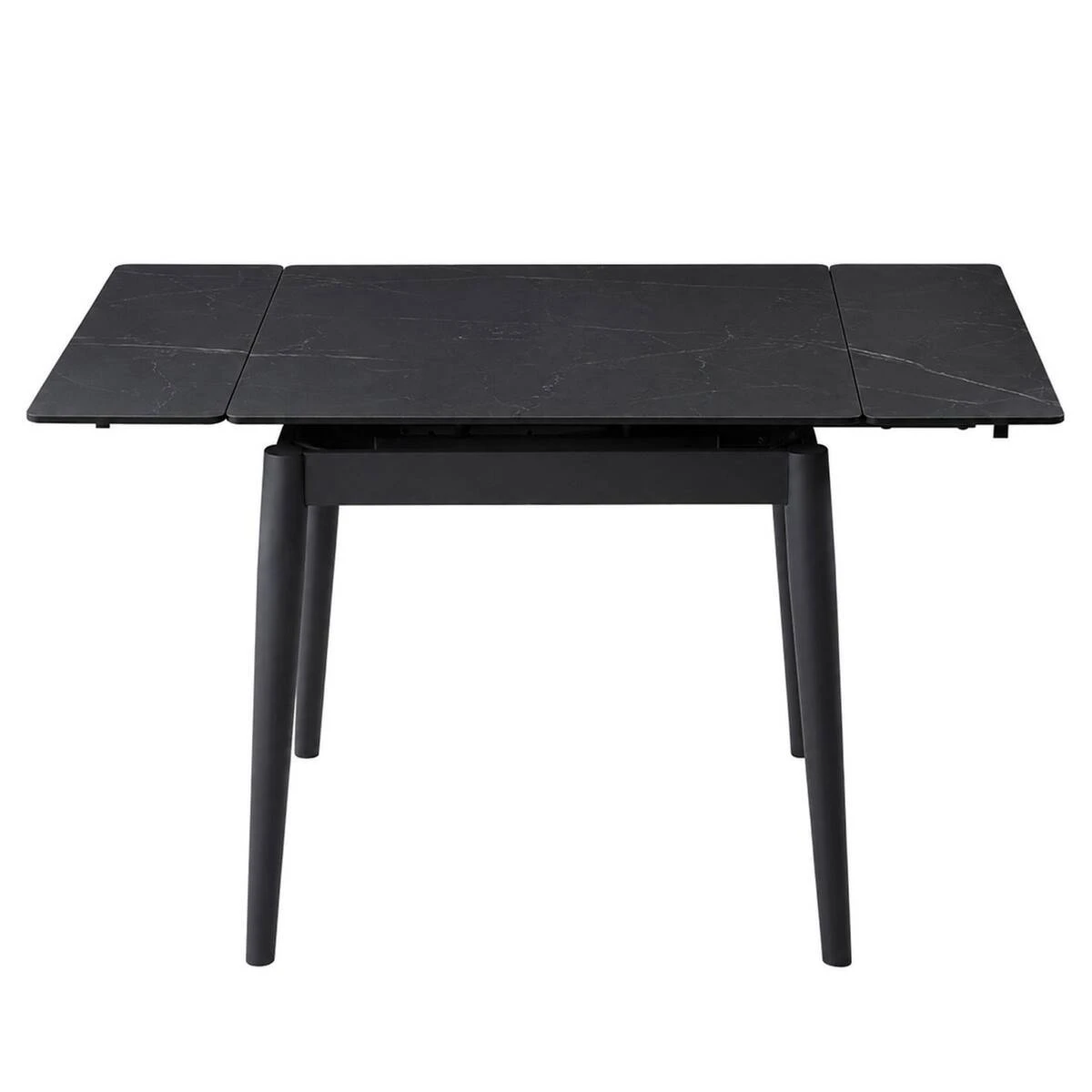 Стіл обідній розкладний Avento Ceramic 80-130x80x75 чорний/чорний