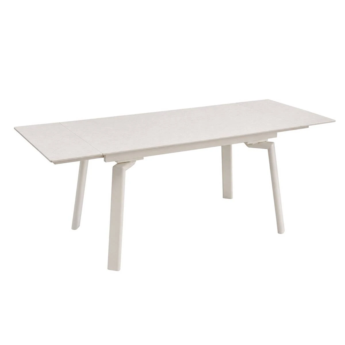Стіл обідній розкладний Belford Ceramic 140-200x80x76 білий/кашемір