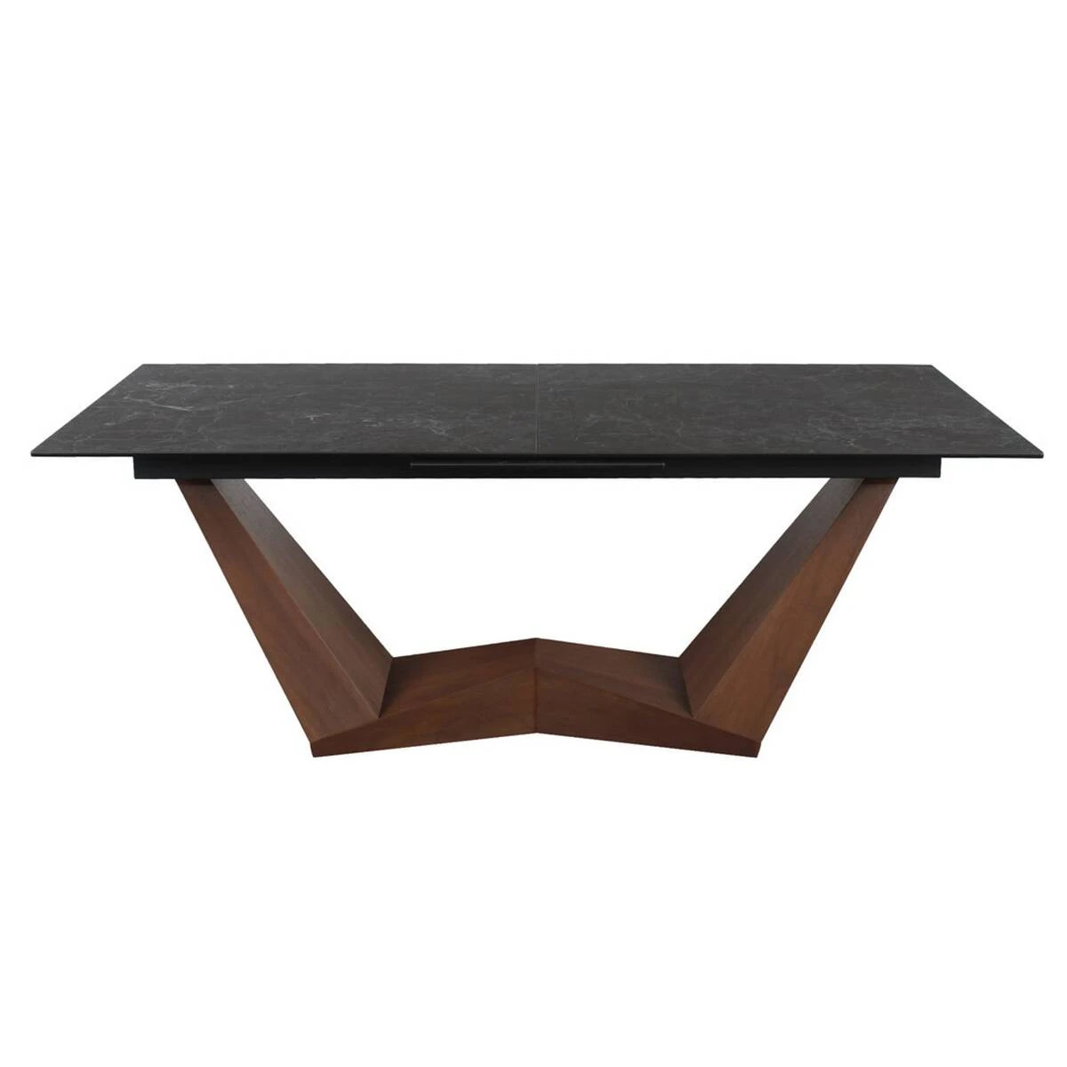 Стіл обідній розкладний Signal Bonucci Ceramic 200-250x98x76 чорний nero greco/горіх