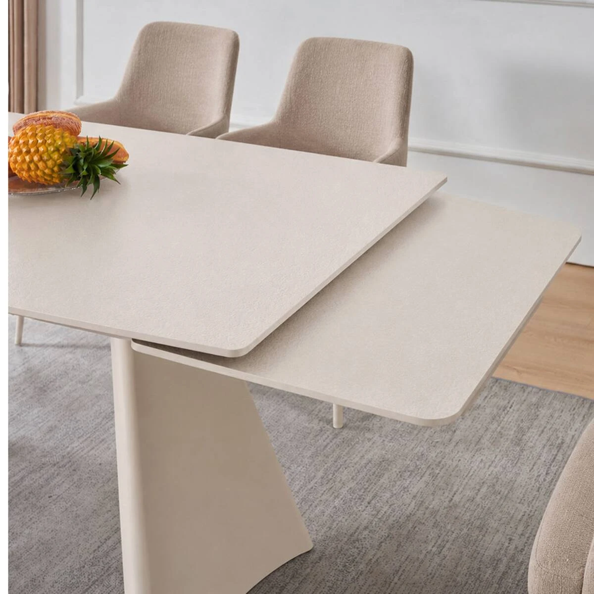 Стіл обідній розкладний Brixton Ceramic 160-240x90x76 світло-сірий/кашемір