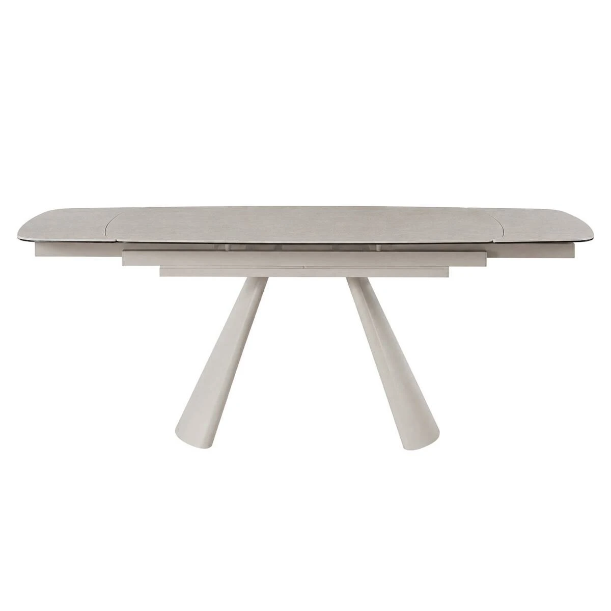 Стіл обідній розкладний Brooklyn Ceramic 140-200x80x76 сірий матовий/кашемір