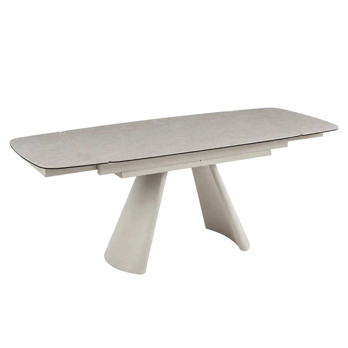 Стіл обідній розкладний Brooklyn Ceramic 140-200x80x76 сірий матовий/кашемір